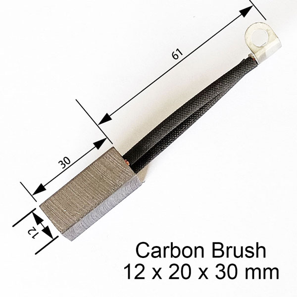 Carbon Brush 12x20x30 mm, Tail Lift Pump Driver Motor Part, Grinding Machine Part