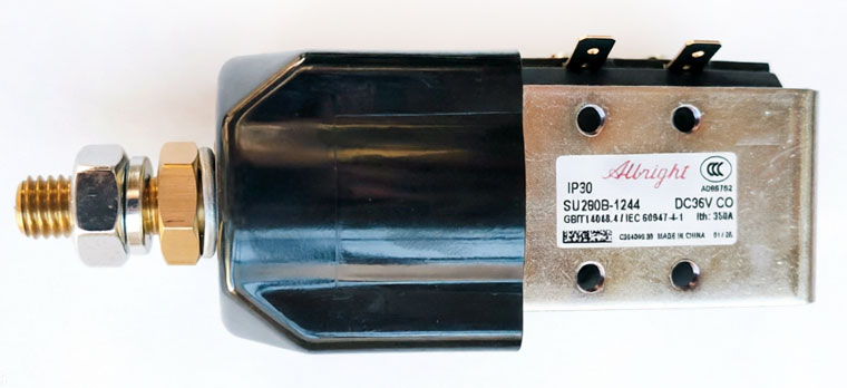 Albright SU280B-1244 DC Contactor, 36V 350A CO, With Magnetic Blowout