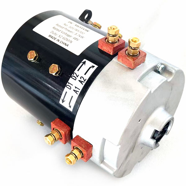 36V / 48V DC Series Winding Motor, Club Car Part Number 101785702 / 101785704, Golf Cart Drive Motor, Compatible with XQ-3.75HP / GE 5BC58JBS6335, Shaft with 10 Teeth External spline